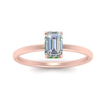 Load image into Gallery viewer, Emerald Cut Thin Setting Hidden Halo Ring
