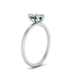 Load image into Gallery viewer, Marquise Cut Thin Setting Hidden Halo Diamond Ring
