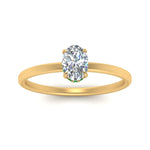 Load image into Gallery viewer, Oval Shaped Thin Setting Hidden Halo Diamond Ring
