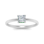 Load image into Gallery viewer, Princess Cut Thin Setting Hidden Halo Diamond Ring
