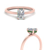 Load image into Gallery viewer, Radiant Cut Lab Grown Hidden Halo Engagement Ring