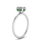 Load image into Gallery viewer, Radiant Cut Thin Setting Hidden Halo Ring
