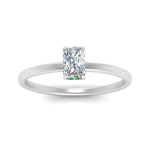 Load image into Gallery viewer, Radiant Cut Thin Setting Hidden Halo Ring
