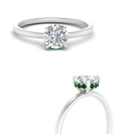 Load image into Gallery viewer, Round Cut Thin Setting Hidden Halo Diamond Ring
