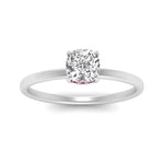 Load image into Gallery viewer, Cushion Cut Thin Setting Hidden Halo Diamond Ring
