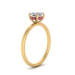 Load image into Gallery viewer, Cushion Cut Thin Setting Hidden Halo Diamond Ring
