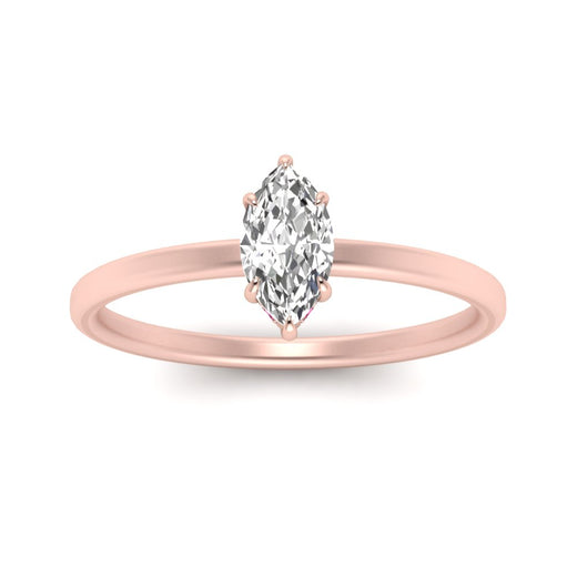 Marquise Cut Thin Setting Hidden Halo Diamond Ring