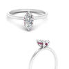 Load image into Gallery viewer, Marquise Cut Thin Setting Hidden Halo Diamond Ring
