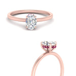 Load image into Gallery viewer, Oval Shaped Thin Setting Hidden Halo Diamond Ring
