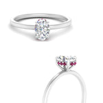 Load image into Gallery viewer, Oval Cut Thin Setting Hidden Halo Ring
