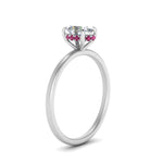 Load image into Gallery viewer, Oval Shaped Thin Setting Hidden Halo Diamond Ring
