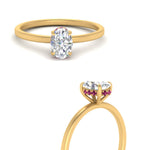 Load image into Gallery viewer, Oval Shaped Thin Setting Hidden Halo Diamond Ring
