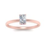 Load image into Gallery viewer, Radiant Cut Thin Setting Hidden Halo Ring
