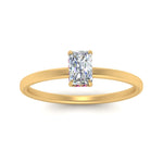 Load image into Gallery viewer, Radiant Cut Thin Setting Hidden Halo Diamond Ring
