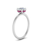 Load image into Gallery viewer, Round Cut Thin Setting Hidden Halo Diamond Ring
