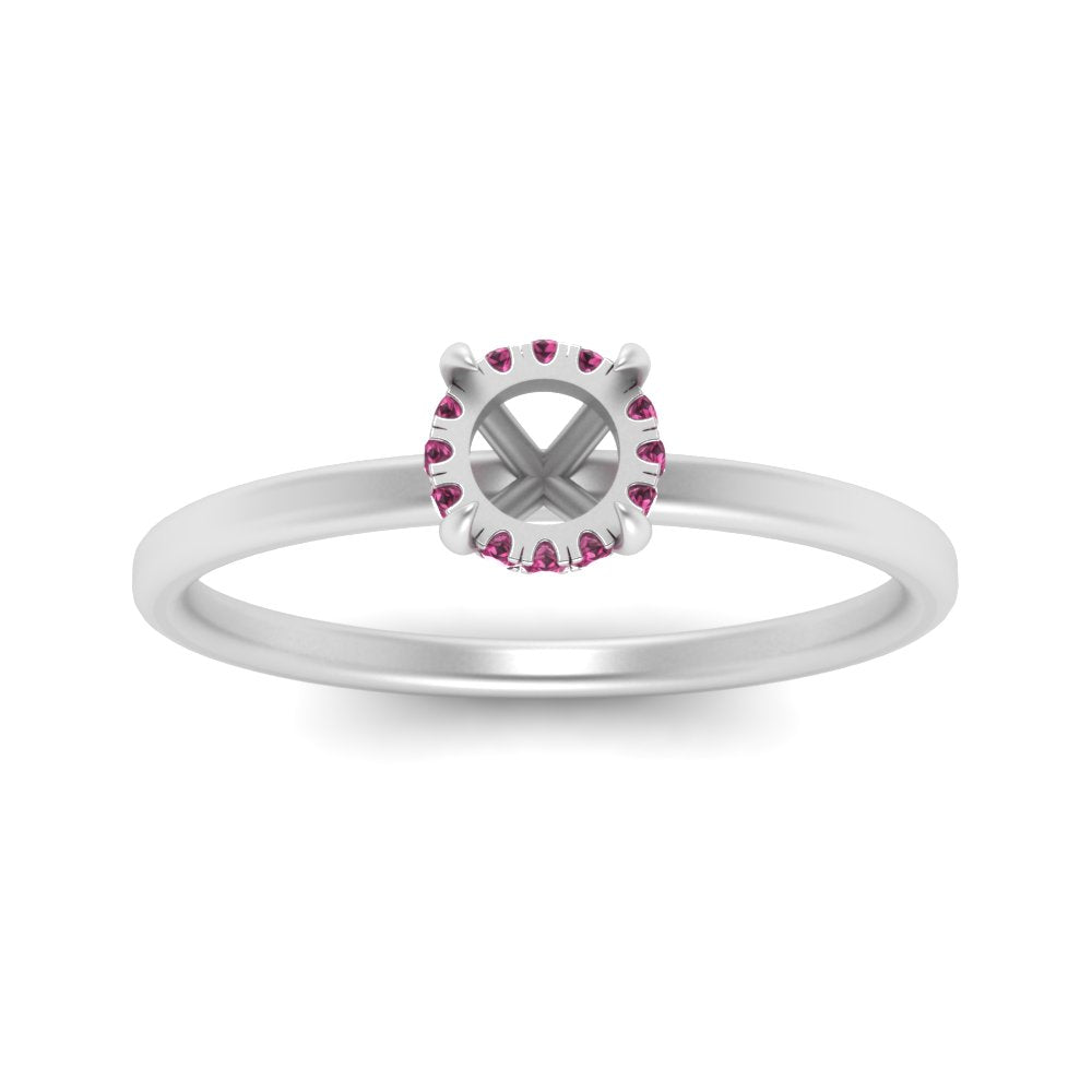 Semi Mount Thin Setting Hidden Halo Ring