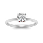 Load image into Gallery viewer, Cushion Cut Thin Setting Hidden Halo Diamond Ring
