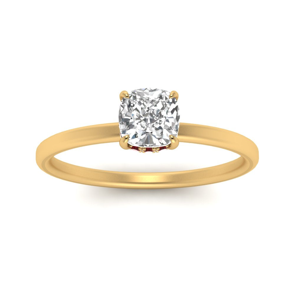 Thin Setting Hidden Halo Ring