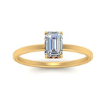 Load image into Gallery viewer, Emerald Cut Thin Setting Hidden Halo Ring
