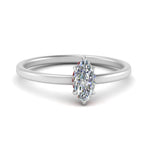 Load image into Gallery viewer, Marquise Cut Thin Setting Hidden Halo Diamond Ring

