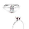 Load image into Gallery viewer, Marquise Cut Thin Setting Hidden Halo Diamond Ring