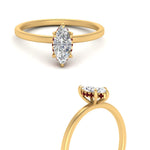 Load image into Gallery viewer, Marquise Cut Thin Setting Hidden Halo Diamond Ring
