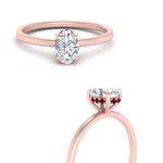 Load image into Gallery viewer, Oval Shaped Thin Setting Hidden Halo Diamond Ring
