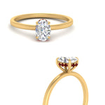 Load image into Gallery viewer, Oval Shaped Thin Setting Hidden Halo Diamond Ring
