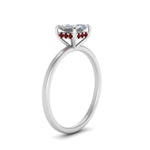 Load image into Gallery viewer, Princess Cut Thin Setting Hidden Halo Diamond Ring
