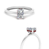 Load image into Gallery viewer, Radiant Cut Lab Grown Hidden Halo Engagement Ring
