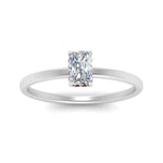 Load image into Gallery viewer, Radiant Cut Thin Setting Hidden Halo Ring
