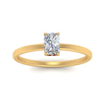Load image into Gallery viewer, Radiant Cut Thin Setting Hidden Halo Diamond Ring
