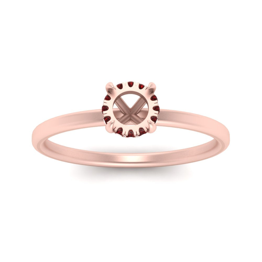 Semi Mount Thin Setting Hidden Halo Ring