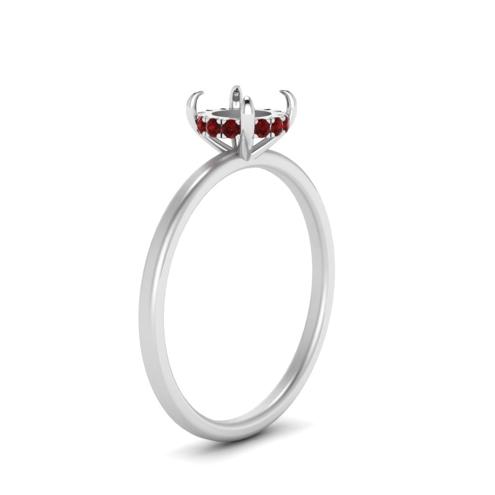 Semi Mount Thin Setting Hidden Halo Ring