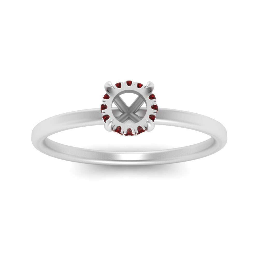 Semi Mount Thin Setting Hidden Halo Ring