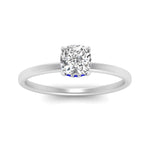 Load image into Gallery viewer, Cushion Cut Thin Setting Hidden Halo Diamond Ring
