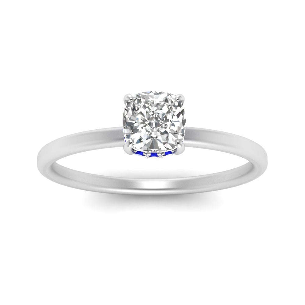 Thin Setting Hidden Halo Ring