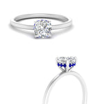 Load image into Gallery viewer, Cushion Cut Thin Setting Hidden Halo Diamond Ring
