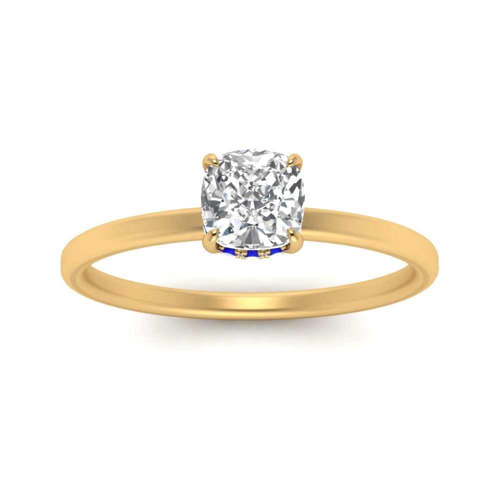 Thin Setting Hidden Halo Ring