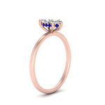 Load image into Gallery viewer, Marquise Cut Thin Setting Hidden Halo Ring
