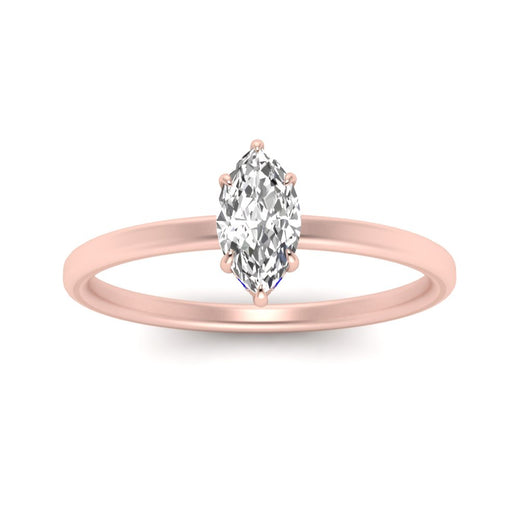 Marquise Cut Thin Setting Hidden Halo Diamond Ring