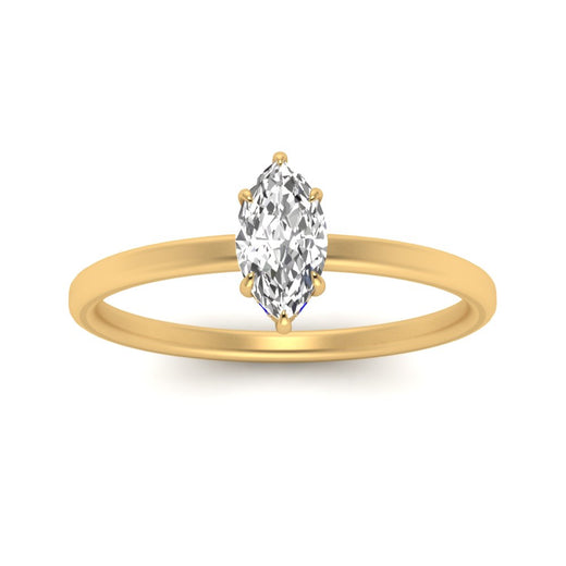 Marquise Cut Thin Setting Hidden Halo Diamond Ring