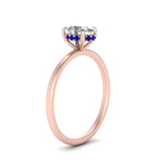 Load image into Gallery viewer, Oval Shaped Thin Setting Hidden Halo Diamond Ring
