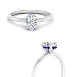 Load image into Gallery viewer, Oval Cut Thin Setting Hidden Halo Ring
