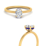Load image into Gallery viewer, Oval Shaped Thin Setting Hidden Halo Diamond Ring
