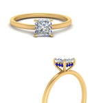Load image into Gallery viewer, Princess Cut Thin Setting Hidden Halo Diamond Ring
