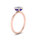 Load image into Gallery viewer, Round Cut Thin Setting Hidden Halo Diamond Ring
