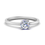 Load image into Gallery viewer, Round Cut Thin Setting Hidden Halo Diamond Ring
