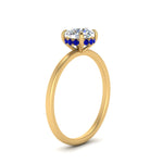 Load image into Gallery viewer, Round Cut Thin Setting Hidden Halo Diamond Ring
