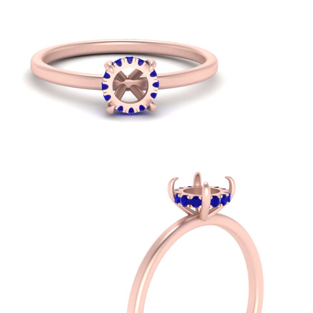 Semi Mount Thin Setting Hidden Halo Ring